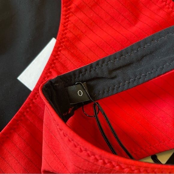 Rochelle Sara Swim Bikini Hibiscus Red Fabi Zip Top Mercer Low Rise Bottoms Sz 0 - Picture 7 of 15